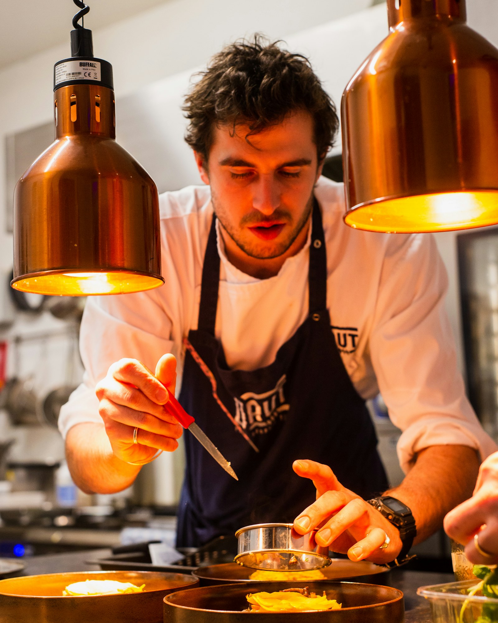 Chef preparing the evening service